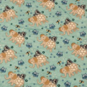 Olifantje, uil en koala op lichtblauw